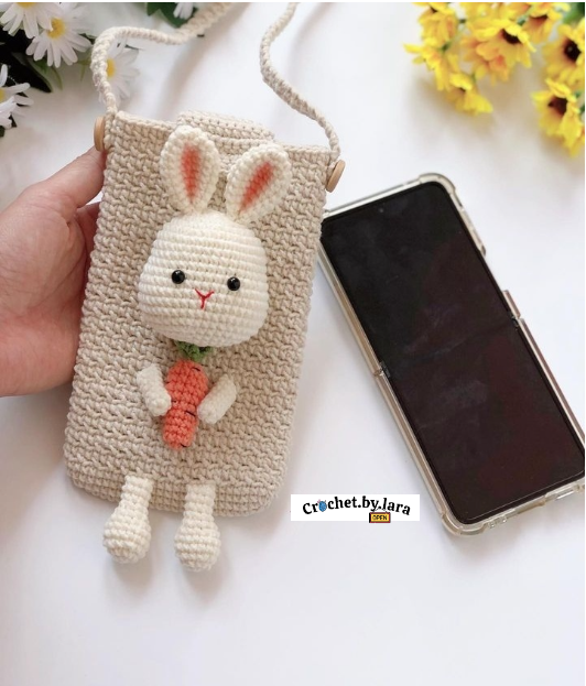 The Bunny phone pouch CROCHET PATTERN