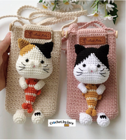 The cat phone pouch CROCHET PATTERN