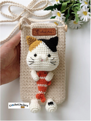 The cat phone pouch CROCHET PATTERN