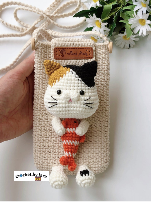 The cat phone pouch CROCHET PATTERN