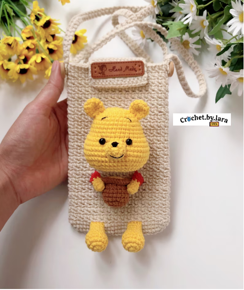 The cute bear phone pouch CROCHET PATTERN