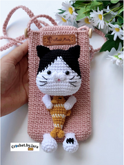 The cat phone pouch CROCHET PATTERN