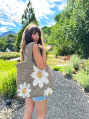 The Daisy Day Tote bag crochet pattern