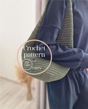 Crochet pattern polyester cord bag.