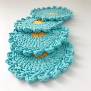 Flower Pot Coaster Set Crochet Pattern