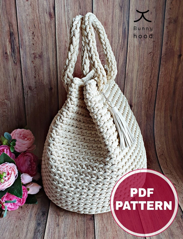 Tote Bag Medium SIZE. Crochet Pattern