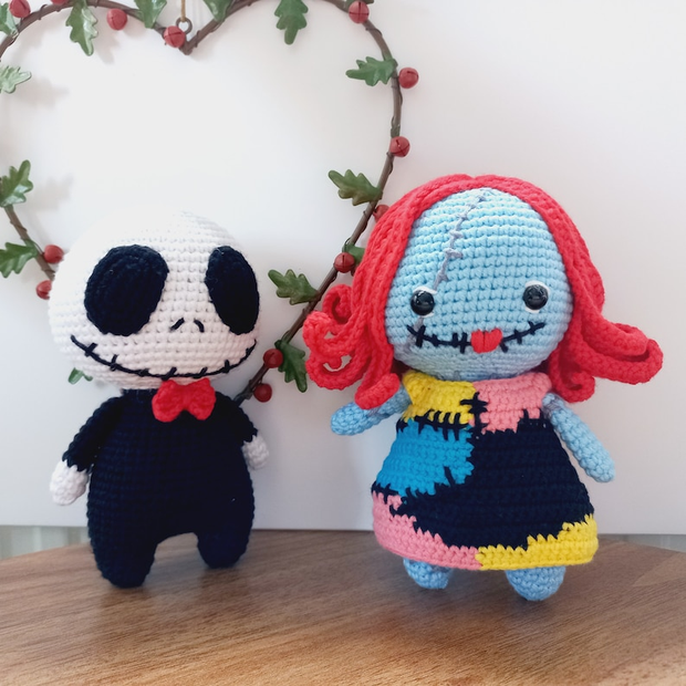 Jack and Sally Bundle crochet Halloween Pattern