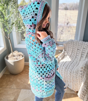 Chunky Granny Cardigan CROCHET PATTERN