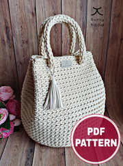 Tote Bag Medium SIZE. Crochet Pattern