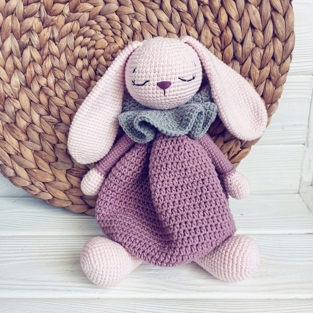 the cute Bunny Lovey Crochet Pattern