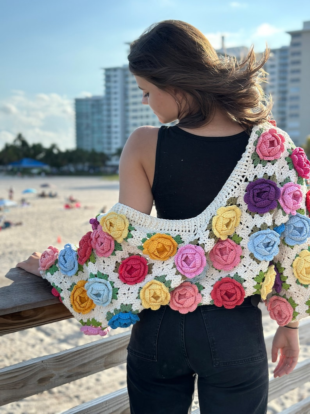 Crochet ROSE Garden Jacket PDF Pattern