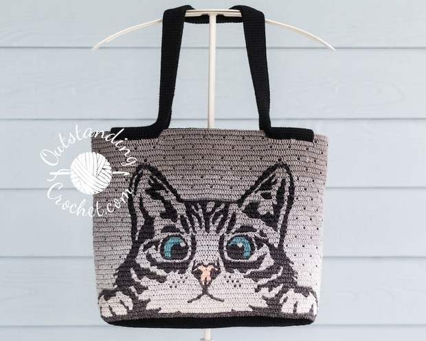 Peeking Cat Purse Bag Crochet Pattern