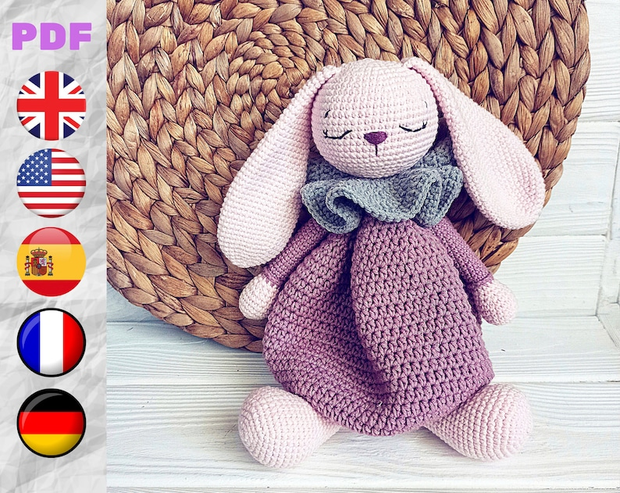 the cute Bunny Lovey Crochet Pattern