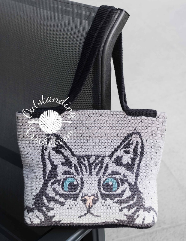 Peeking Cat Purse Bag Crochet Pattern